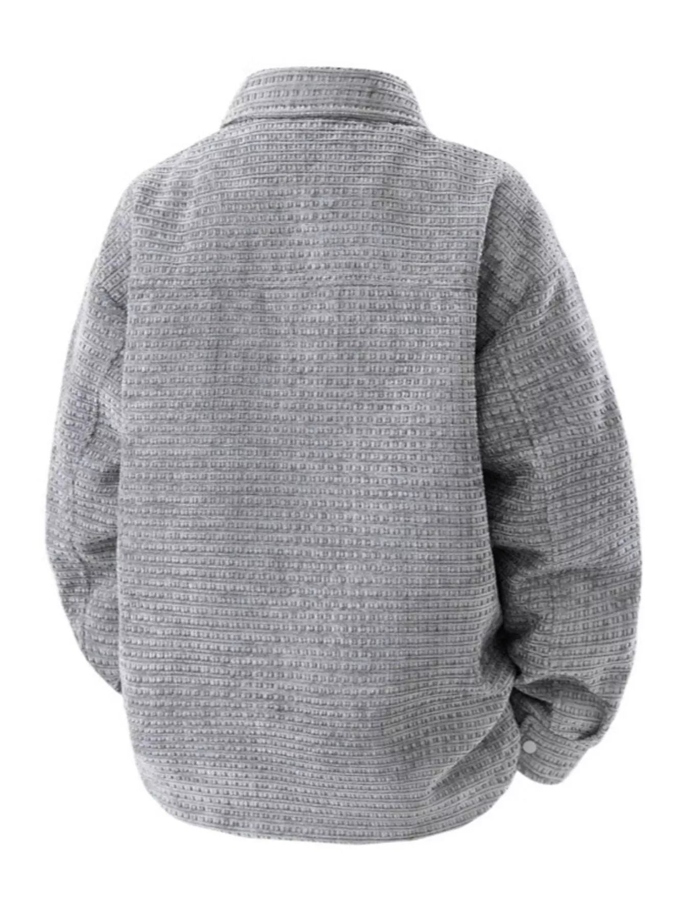 Gray textured shirt on a white background