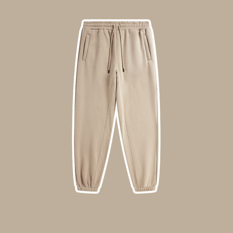 Men's Solid Color Casual Fleece Sweatpants