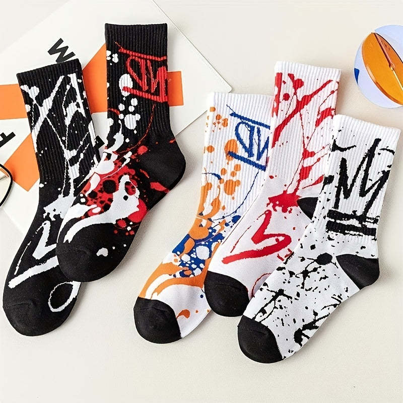 Mid Tube Graffiti Cotton Socks