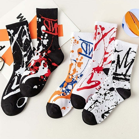 Mid Tube Graffiti Cotton Socks