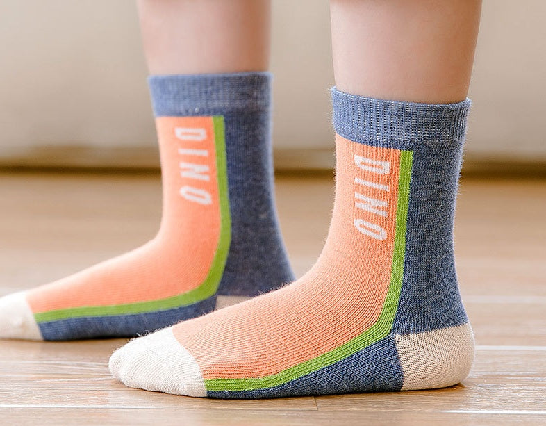 Dinosaur Socks for Boys 5 Pairs