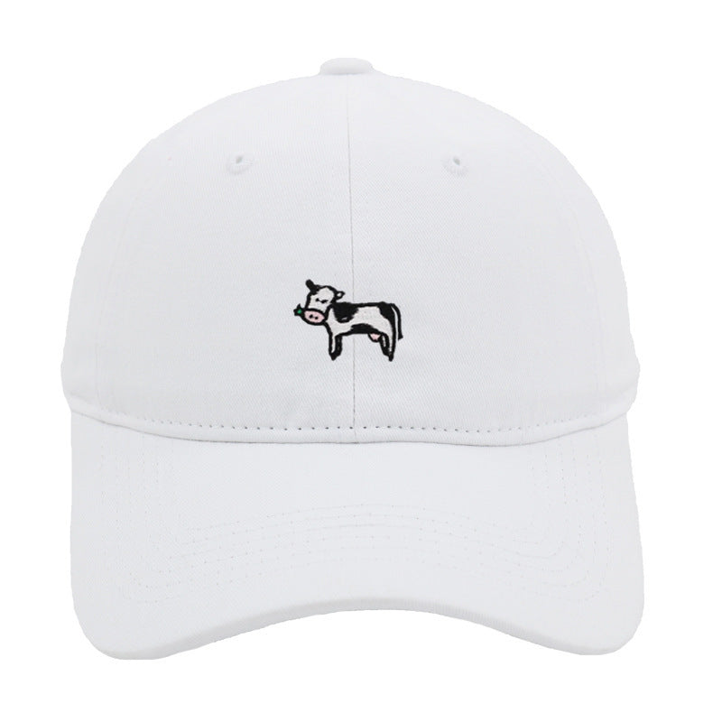 Moo Cow Embroidery Baseball Cap