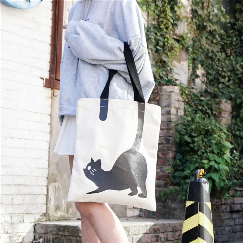 Tote Bag Fashion Cat Canvas