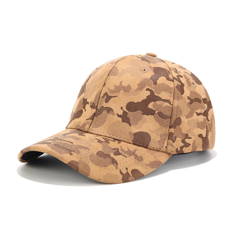 Suede Camouflage Baseball Cap