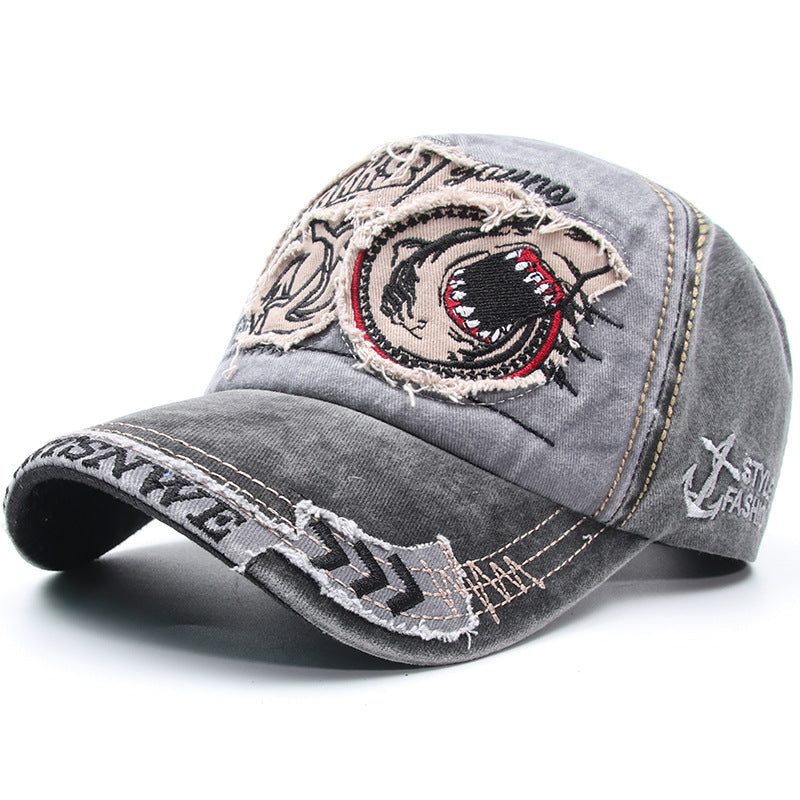 Embroidered Shark Baseball Cap