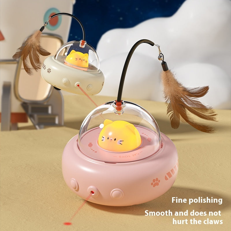 Electric UFO Pet Teaser Stick