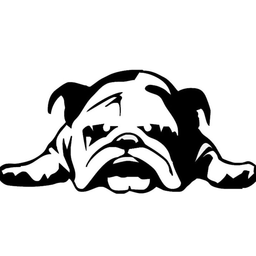 Relaxed Bulldog Decal Sticker