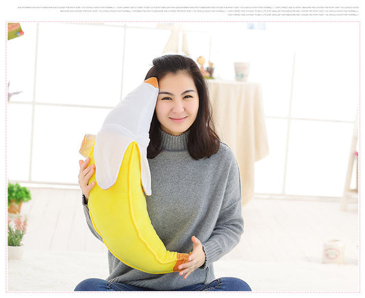Plush Pillow Banana Peel-Back