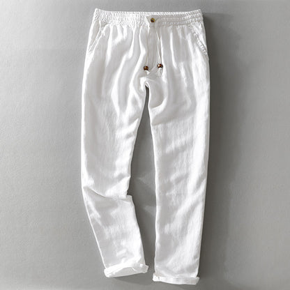 White pants on a gray background