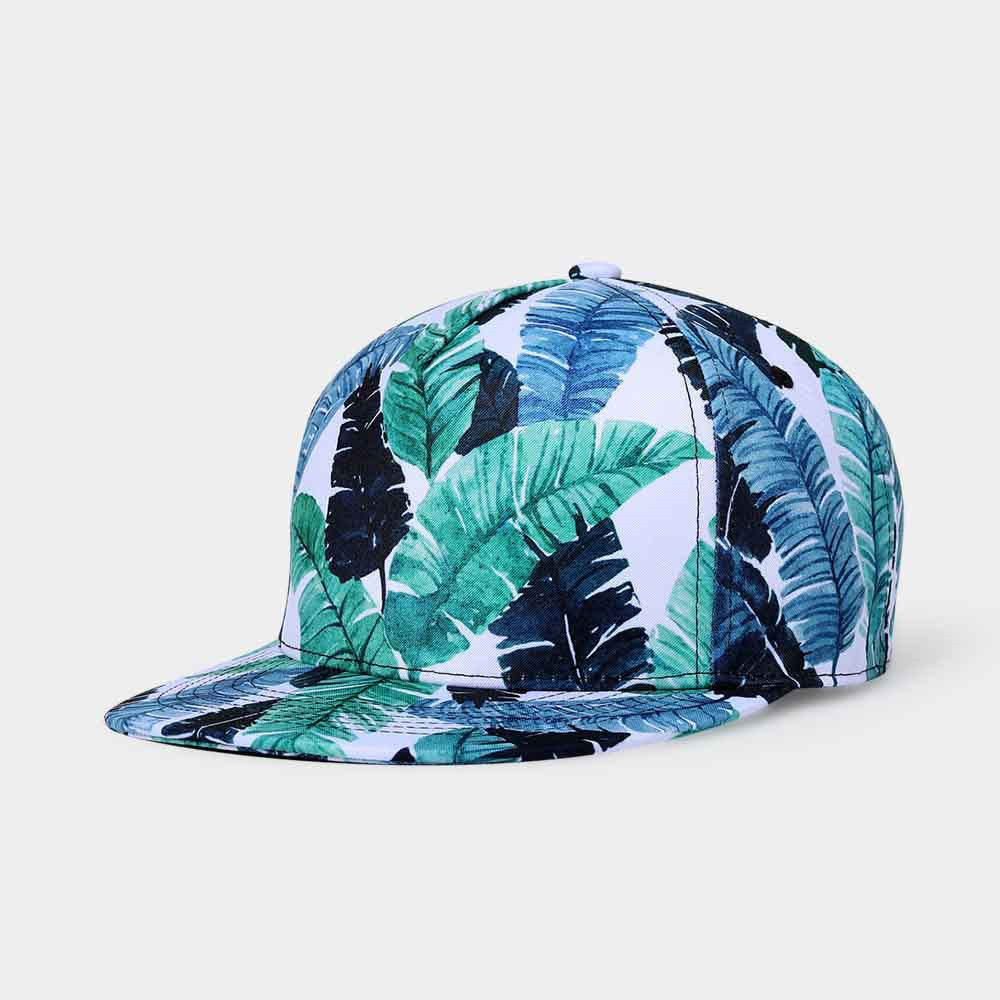 Printed Leaf Pattern Baseball Cap