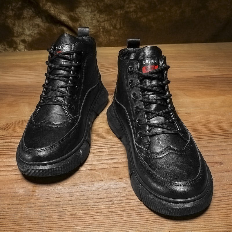 Men's High-ankle Leather Casual Shoes