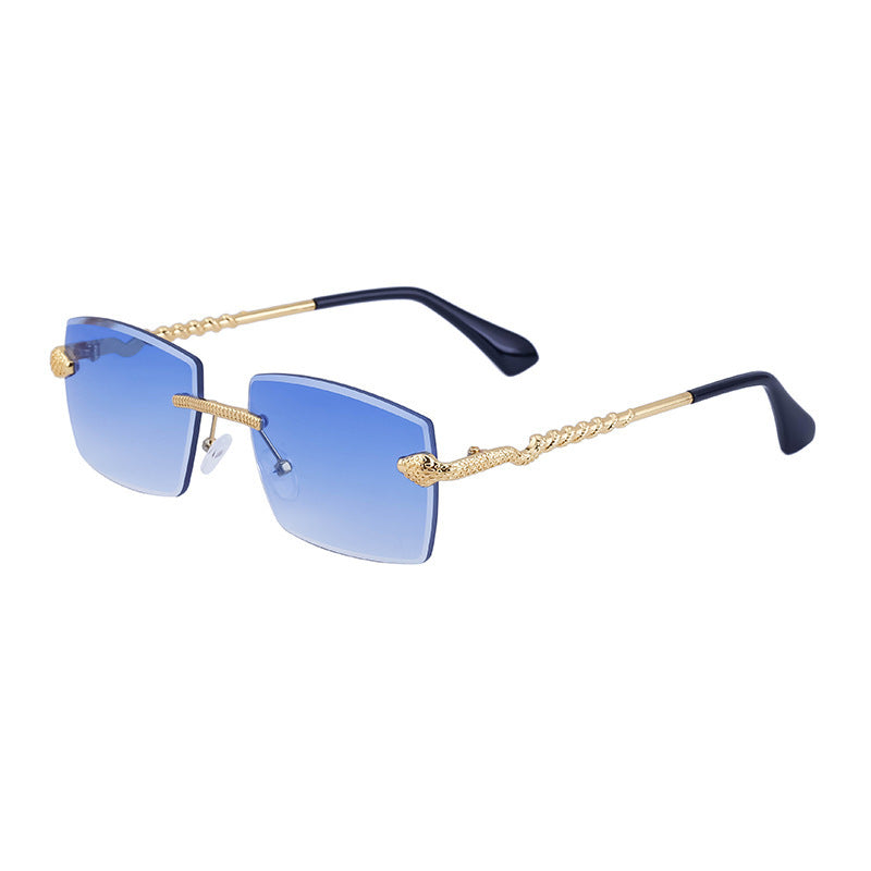 Rimless Snake-Arm Sunglasses