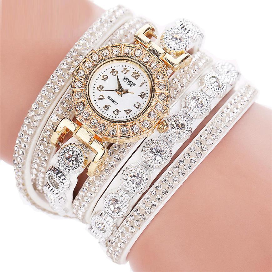 Quartz Rhinestone Bracelet Watch