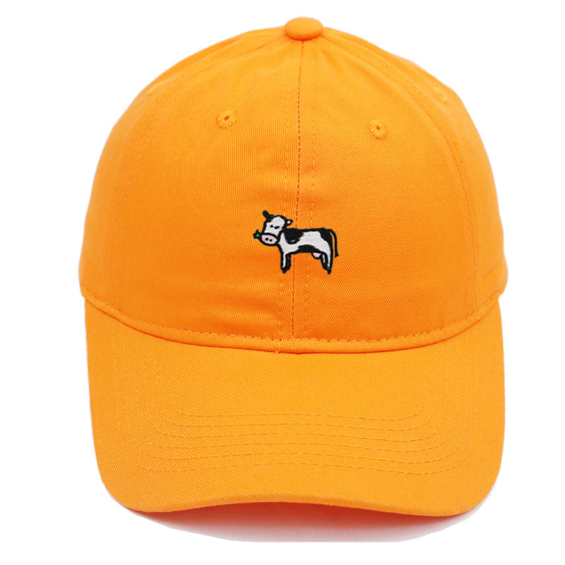 Moo Cow Embroidery Baseball Cap