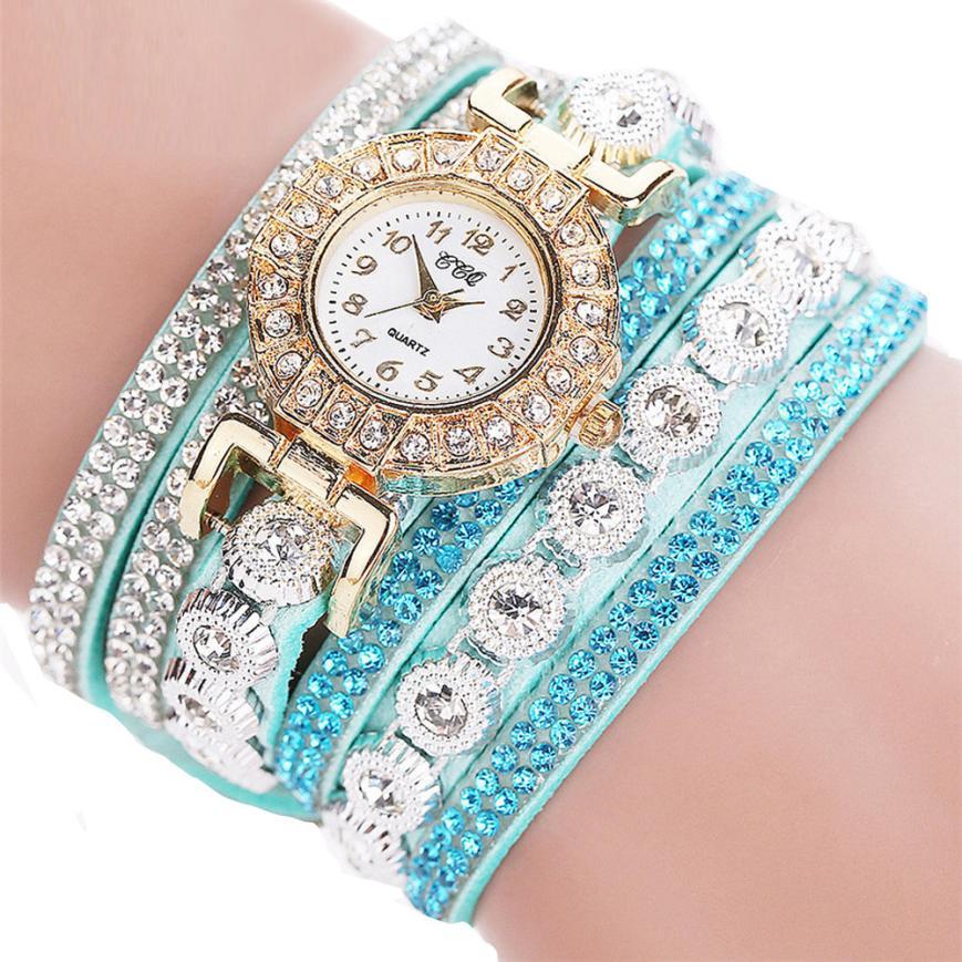 Quartz Rhinestone Bracelet Watch