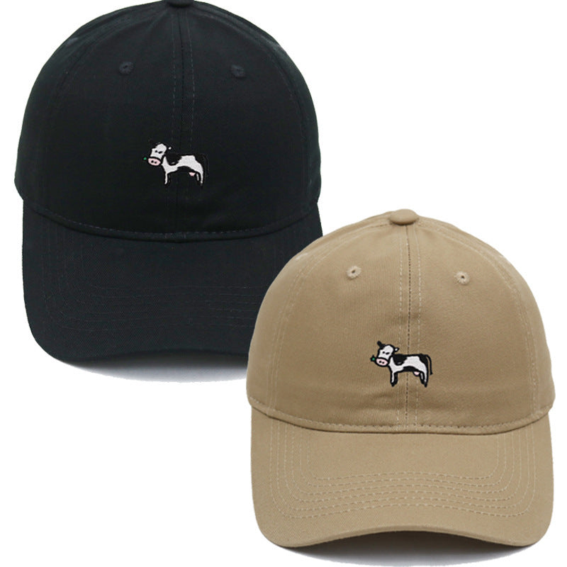 Moo Cow Embroidery Baseball Cap