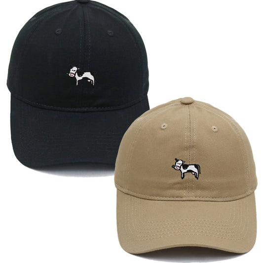 Moo Cow Embroidery Baseball Cap