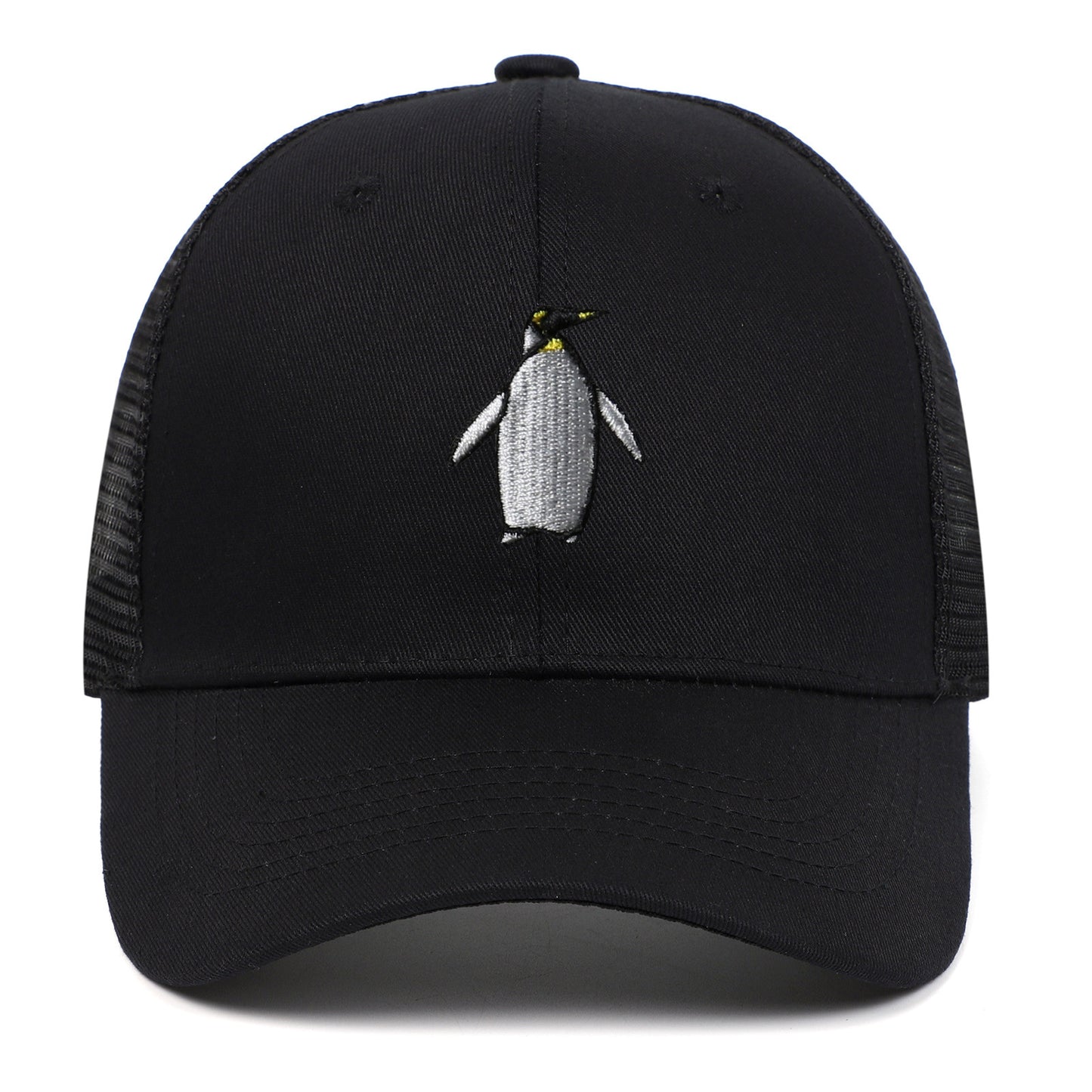 Penguin Embroidery Mesh Baseball Hat