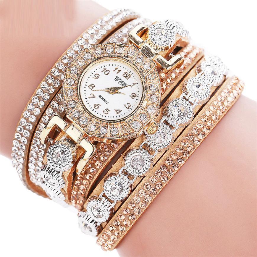 Quartz Rhinestone Bracelet Watch