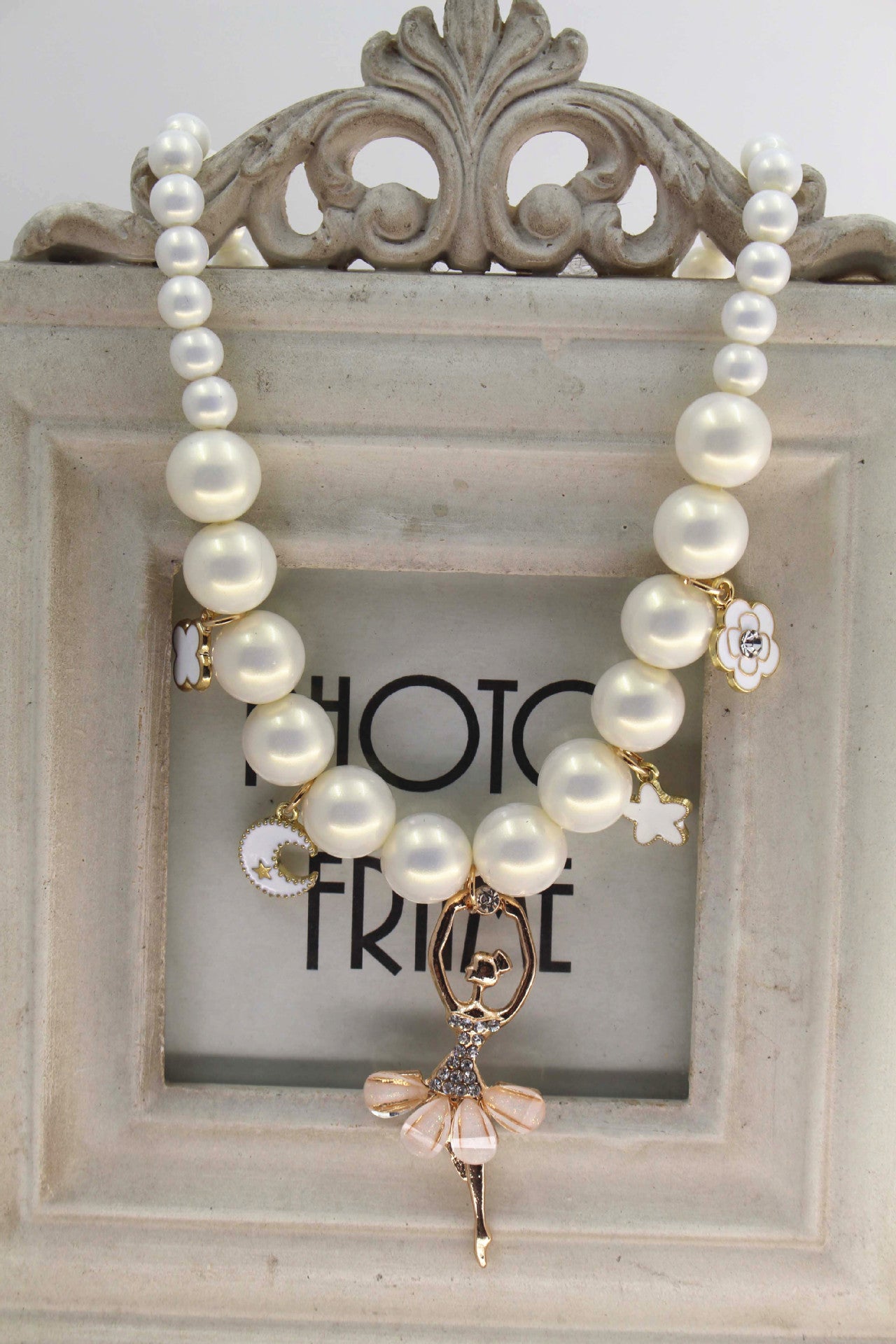 Girl's Ballerina Pearl Necklace