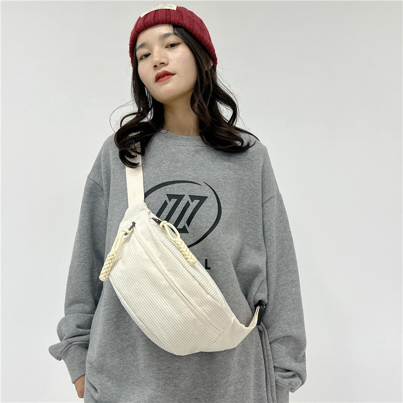 Women's Corduroy Shoulder Bag
