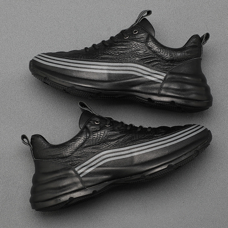 Men's Breathable Leather Sports Shoes