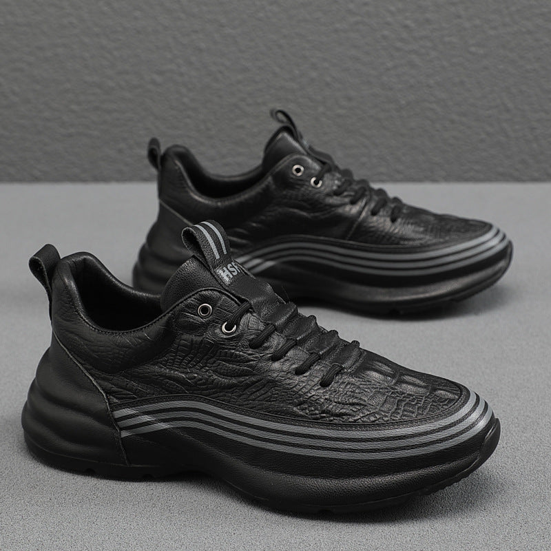 Men's Breathable Leather Sports Shoes