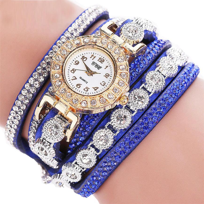 Quartz Rhinestone Bracelet Watch