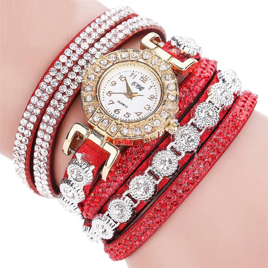 Quartz Rhinestone Bracelet Watch