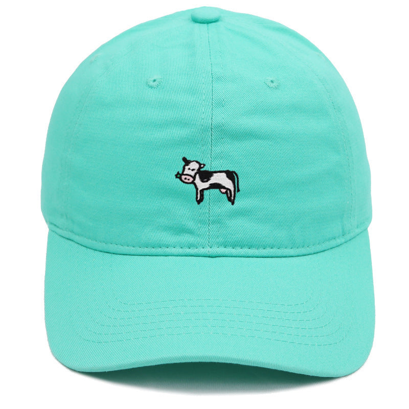 Moo Cow Embroidery Baseball Cap