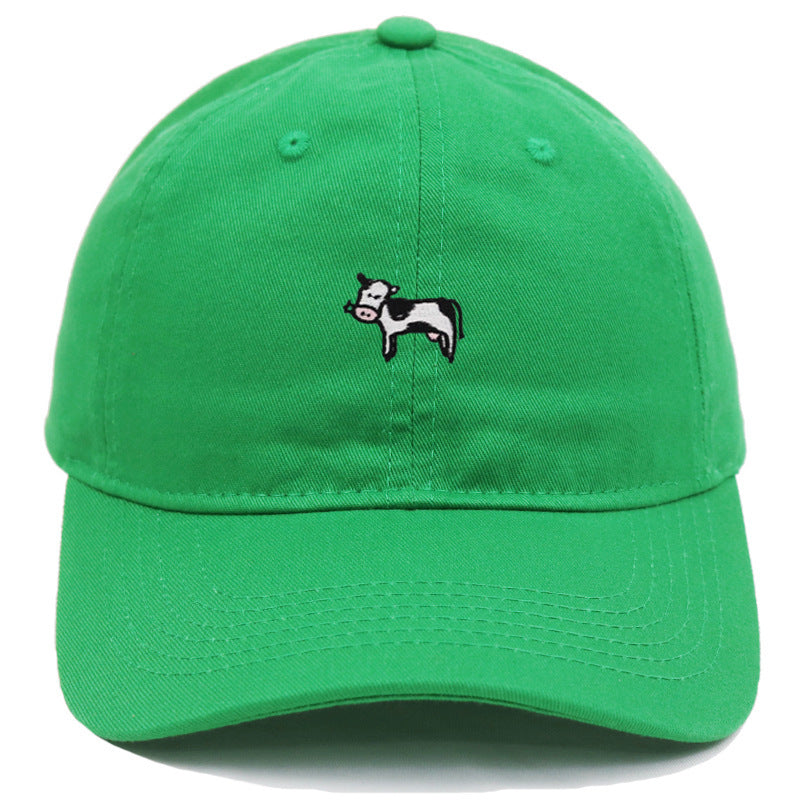 Moo Cow Embroidery Baseball Cap