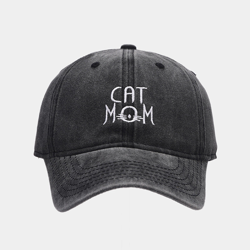 Embroidered Cat Mom Baseball Cap