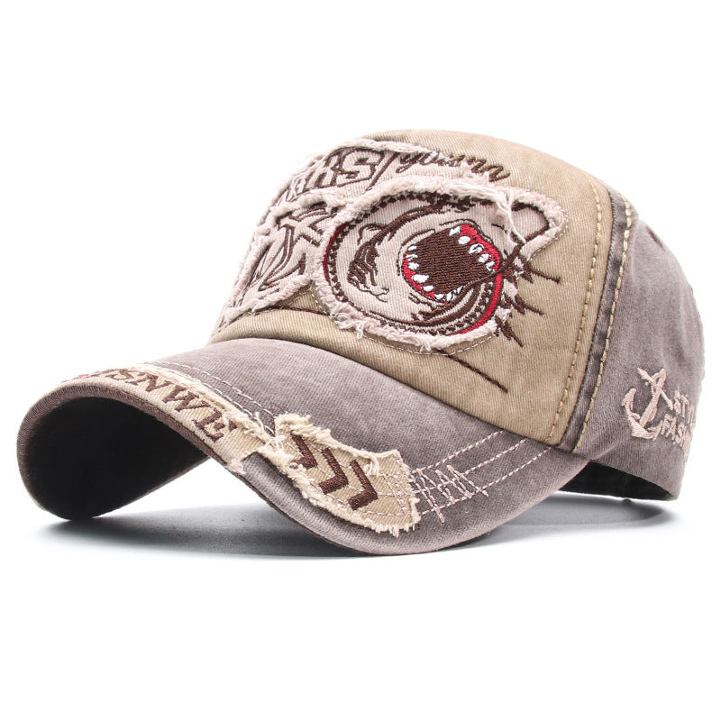 Embroidered Shark Baseball Cap