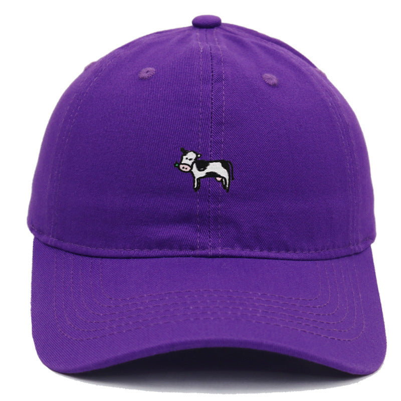 Moo Cow Embroidery Baseball Cap