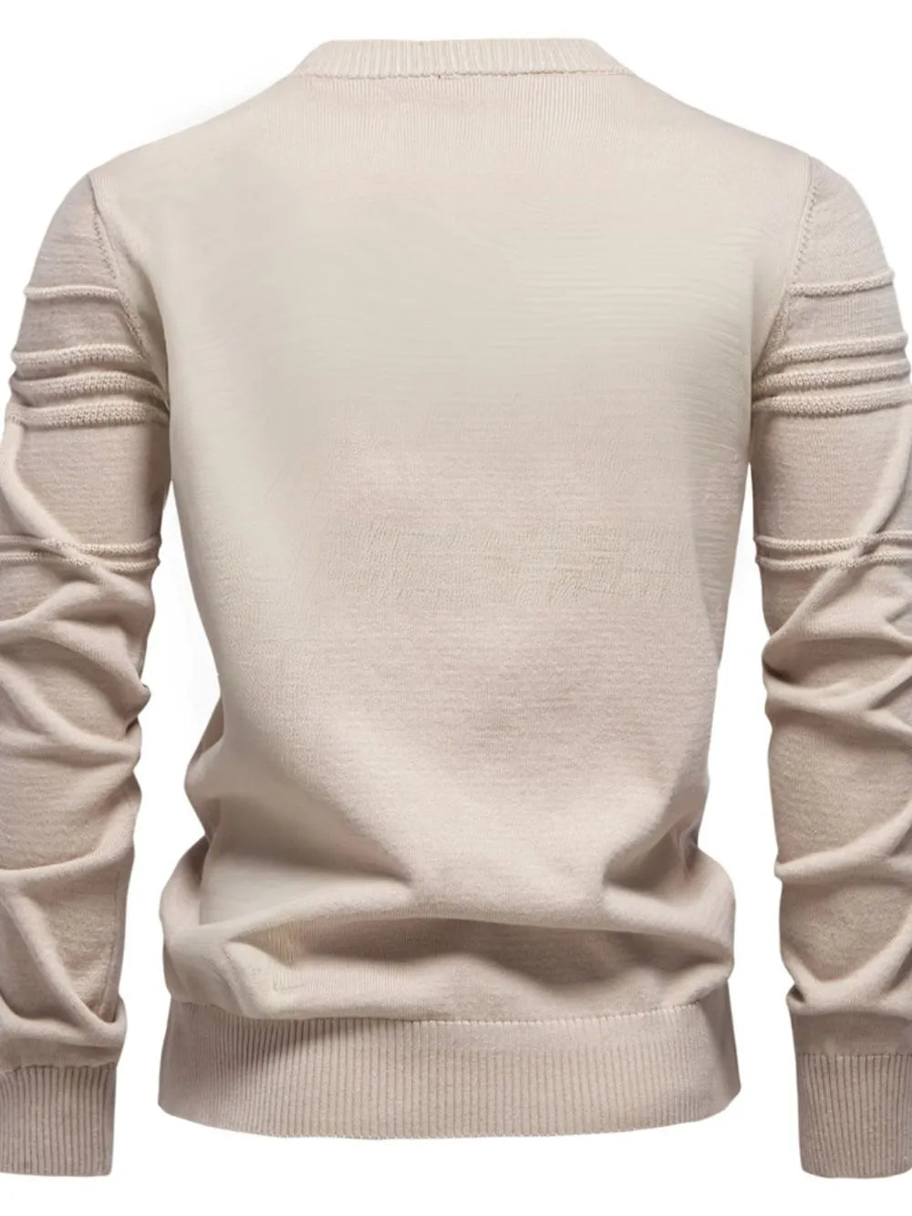 Beige sweater on a white background