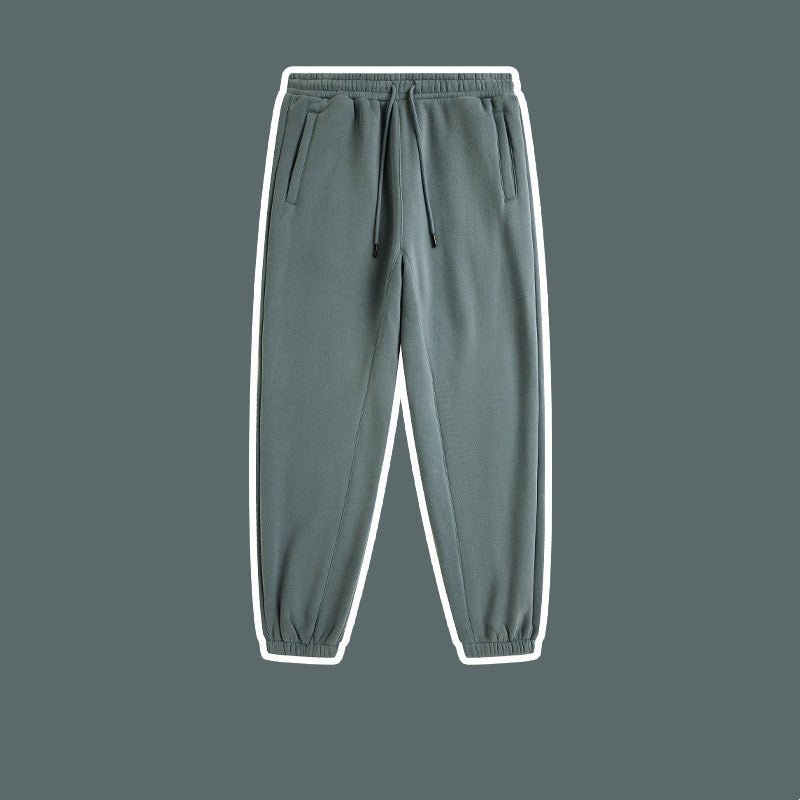 Men's Solid Color Casual Fleece Sweatpants