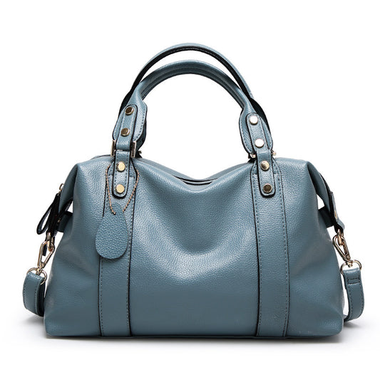Blue handbag on a white background