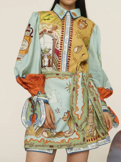 Person wearing a colorful outfit