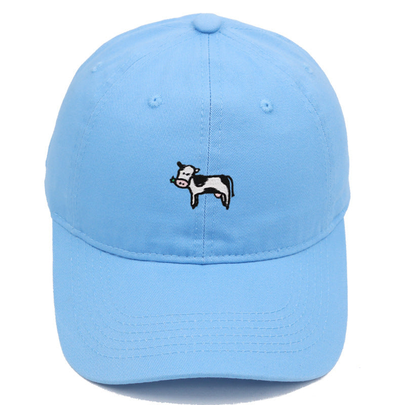 Moo Cow Embroidery Baseball Cap