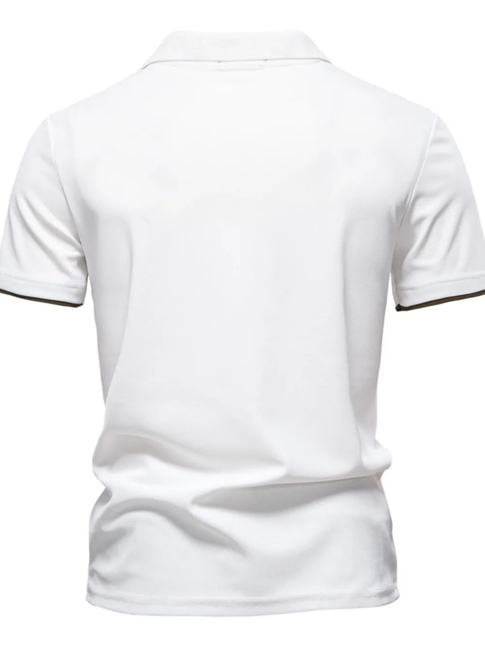 White polo shirt on a white background