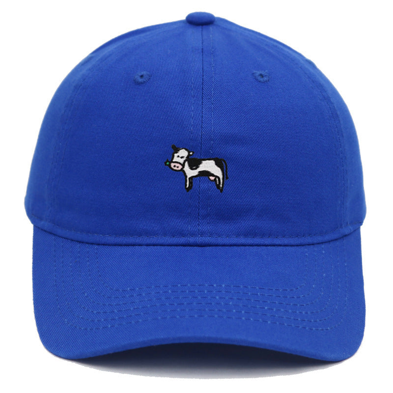 Moo Cow Embroidery Baseball Cap