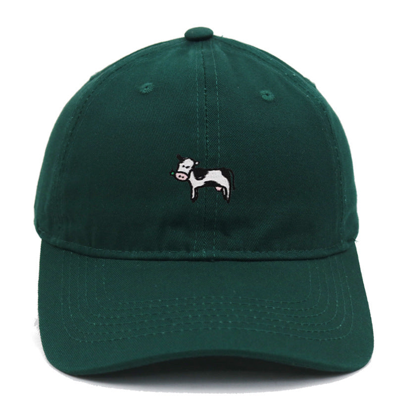 Moo Cow Embroidery Baseball Cap