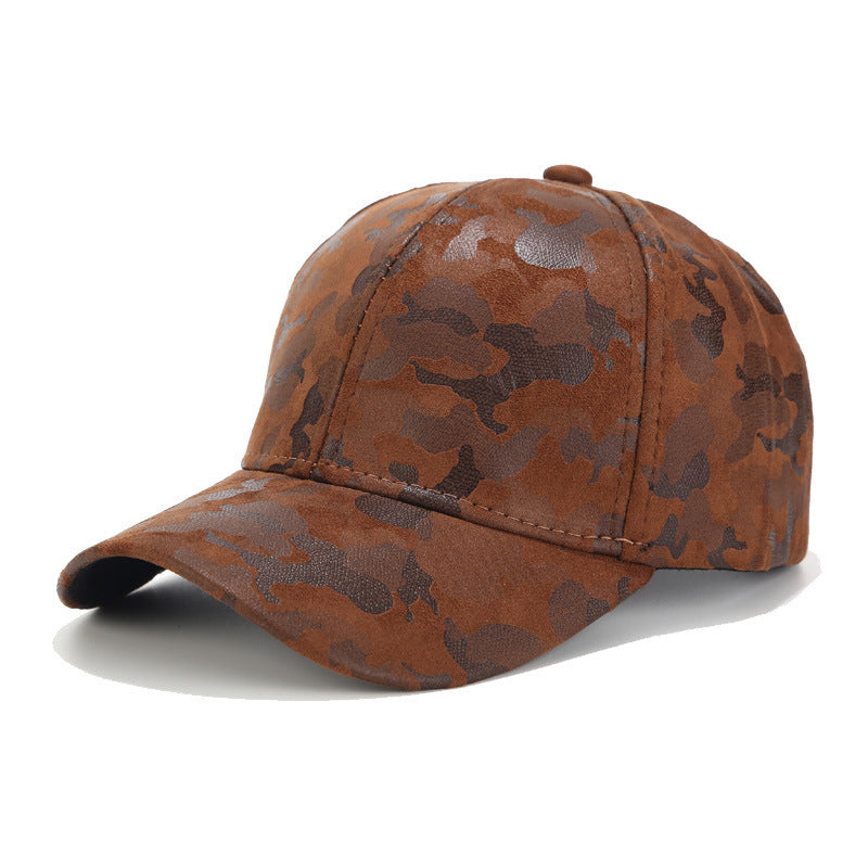 Suede Camouflage Baseball Cap