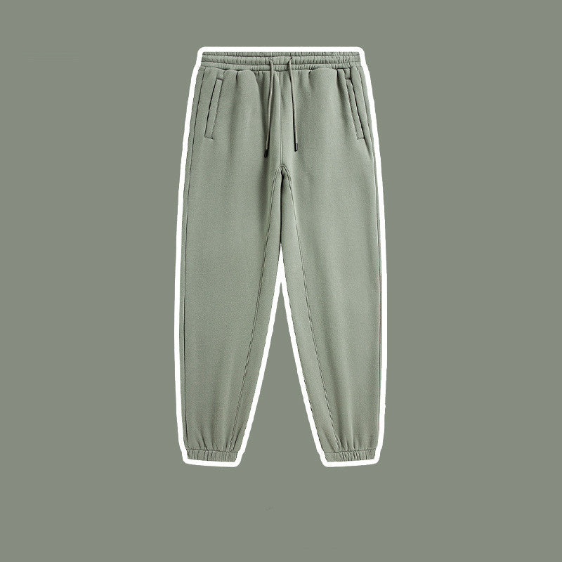 Men's Solid Color Casual Fleece Sweatpants