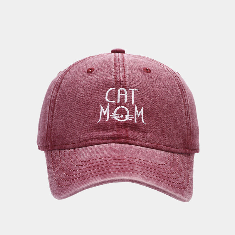Embroidered Cat Mom Baseball Cap