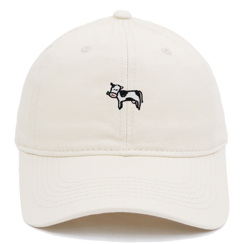 Moo Cow Embroidery Baseball Cap
