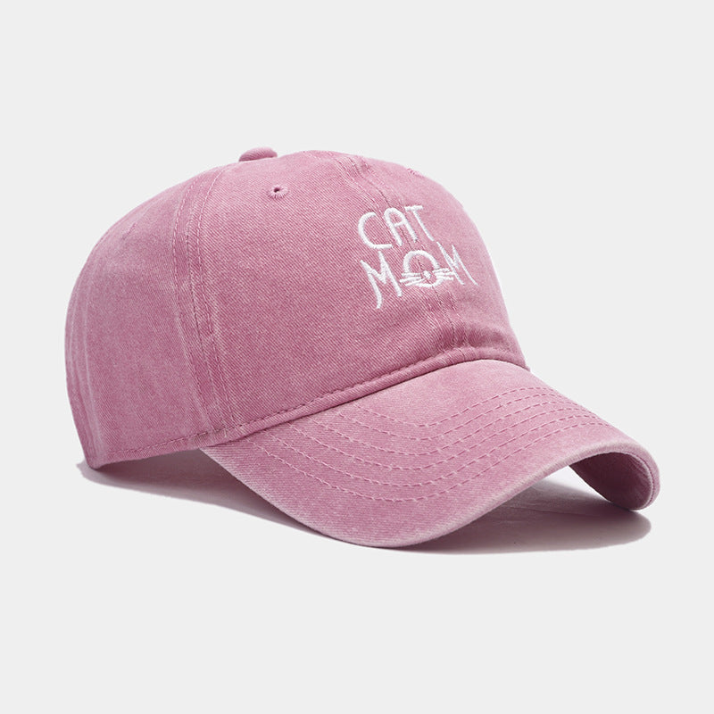Embroidered Cat Mom Baseball Cap