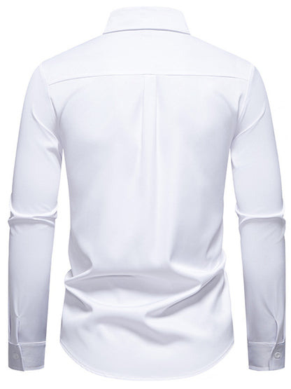 White dress shirt on a white background