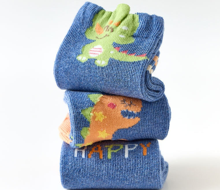 Dinosaur Socks for Boys 5 Pairs