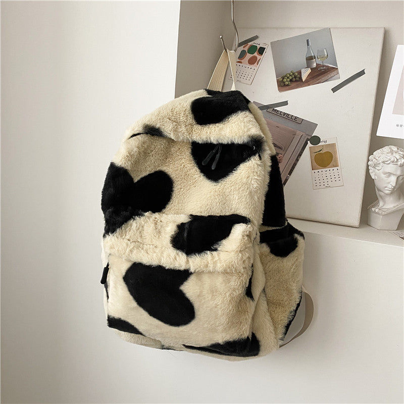 Furry Heart Backpack